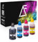 Alphafax 4X Tintentank kompatibel für Epson 102 EcoTank ET-2700 ET-2710 ET-2750 ET-2756 ET-3750 ET-4750 Schwarz 127ml CMY je 70ml