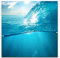 Paul Sinus Art Leinwandbilder | Bilder Leinwand 60x60cm Welle im Ozean Unterwasser