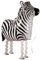 Kopper-24 Airwalker Ballon Zebra - laufendender Tier Luftballon Helium Walking Folienballon Deko für Kinder Geburtstag Party Hochzeit Kinder Geschenk JGA Dekoration Tierballons Laufen