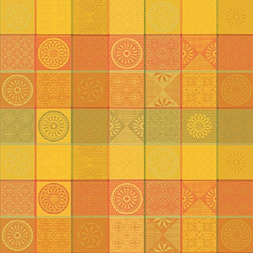 Garnier-Thiebaut 41034 Tablecloth Tischdecke Mille Sicilia Limoni, Baumwolle, Mehrfach