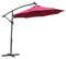 Arredo Ombrellone da Giardino Esterno Terraze Bar hotel Balcone a Banana 24 Led MARRAKESH (270 cm Rosso) CON LED POTENZIATI