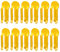 Excell Clip De Sac Poubelle, Sac à Ordures en Plastique Pince Fermeture Poubelle Supports - Le Jaune -12 pièces