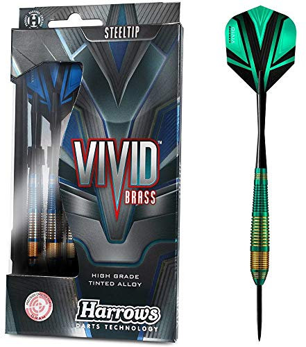 Harrows Vivid Green Brass - Steeldarts 24 Gramm