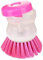 Refillable Dish Brush - Palm Hand-Held Scrubbing Soap Dispensing Washing-Up Scourer for Plates Pots Pans Cutlery Kitchen Cleaning (Pink)