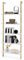 COSTWAY Leiterregal Gold, Standregal, 5 Ebenen Bücherregal Wand, Regal schmal, 60 x 30 x 180 cm, Metallrahmen, für Heimbüro & Wohnzimmer, modern
