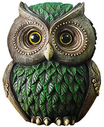 Artpaul Eulen-Dekorationen für Zuhause, kleine Eulen-Dekor-Figuren, Regaldekoration, Heimbüro, Wohnzimmer, Dekorationen, Geburtstagsgeschenke (grün)