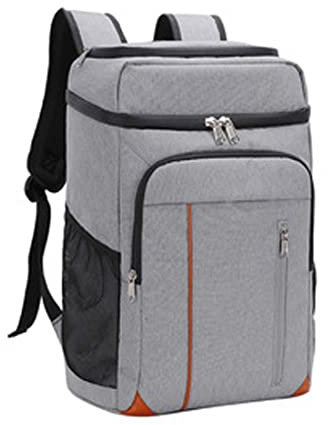 SCOSAO Zaino Frigo, Zaino Termico 20 litri, Borsa Termica Porta Pranzo Borsa Frigo Borsa della Spesa Isoterma per Picnic, Escursionismo, Campeggio, Barbecue, Campeggio, Eventi Sportivi,Gray