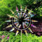 Morejieka 3D Magical Wind Kinetic Metel Sculpture Spinner, Metal Windmill, Lawn Solar Wind Spinners For Garden Landscape Yard