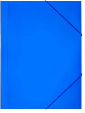 RAYLU PAPER - Ordner mit elastischen Gummibändern und Klappen, A4, Dokumentenmappe für Büro und Schule, aus 100% recycelbarem Polypropylen (A4, Blau)