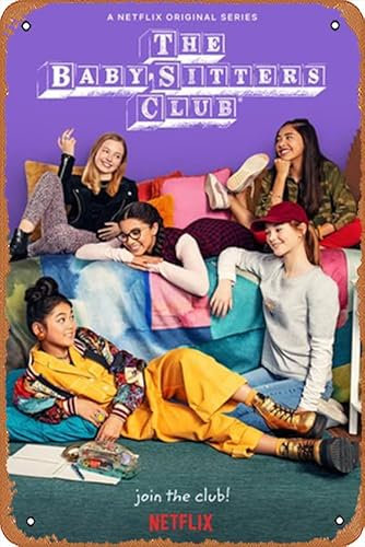 Muecddoa The Baby-Sitters Club Vintage Movies Blechschilder, Promi-Poster, Film, Fernsehposter, Retro-Geschenk, Karaoke-Mannhöhle, Bars, Cafés, Dekoration, Vintage-Kunst-Dekorationen, 20,3 x 30,5 cm,