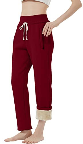 Black of Friday 2024 Pantalon Sport Rouge Femme Pantalon Peinture Femme Legging Polaire Femme Enceinte Pantalon Cigarette Femme Taille Haute Prime Deals October 11-12 Special Deals