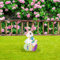 Osterhase Osterdeko Hase Gartendeko Figur Vintage Deko Frühling Gartendeko Metall Ostereier Osterdeko Ostern Gartenstecker Hasen Figuren Draußen Deko Ostern Geschenke Deko für (XA-White, One Size)