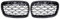 LFDTO Diamond Chrome Grille Niere Frontstoßstange Facelift Grill Innenabdeckung Passend for BMW X5 X6 E70 E71 2008 2009 2010 2011 2012 2013 2014 (Size : Black silver)