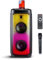 Bluetooth Lautsprecher mit Mikrofon - Musikbox mit Stimmungsbeleuchtung - Party Box und Karaoke Mikrofon - Soundboks mit Bluetooth, Aux und USB-Eingängen - Leicht zu Transportieren mit Griff - Schwarz