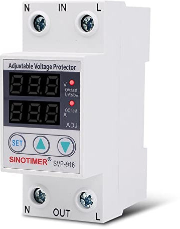 Stabilizzatore di Tensione, Regolatore di Tensione Protettore di Tensione Regolabile Estabilizador De Voltaje Protettore di Circuito per Elettrodomestici Ufficio (220 V 63 A)