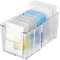 YIEZI Acryl Gesichtsmasken-Aufbewahrungsbox mit Verstellbaren Trennwänden – Transparente Stapelbare Kosmetik-Organizer-Box für Hautpflege, 100% Staubschutz & Anpassbare Fächer