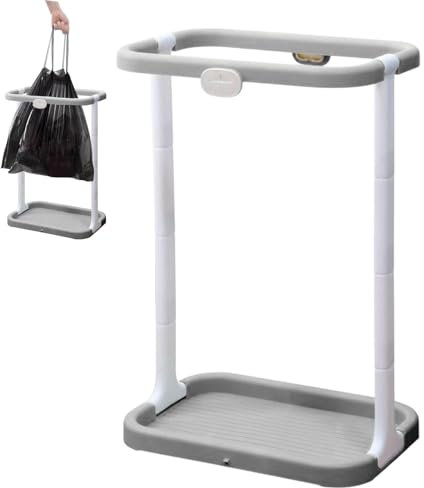 Support de porte-poubelle, porte-ordures pliable du sac à ordures, Support de porte-sacs de poubelle de camping en plein air réglable, Support stable Panettes de poubelle portable Panier intérieur