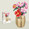 DINYOAN Rosen Blumenstrauß Bausatz mit Vase, 787 Stück Blumen Baustein DIY Blumenstrauß Set für Geschenke für Valentinstag, Muttertag, Geburtstag, Romantic Gifts, Kompatibel mit Lego Blumen (02)