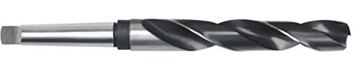 Broca helicoidal HSS DIN 345 tipo N con mango cónico, ideal para perforar metales y materiales duros, proporciona precisión y resistencia.