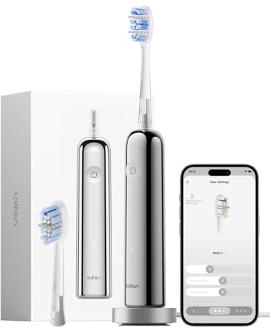 Laifen Wave Pro Electric Toothbrush, 60° WaveMotion, Stainless Steel