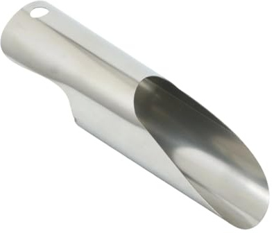 Folpus Handschaufel, rostfrei, vielseitig einsetzbar, aus Edelstahl, zum Umtopfen, Pflanzen, Mehl, Erde und Sand, 23cmx6cm