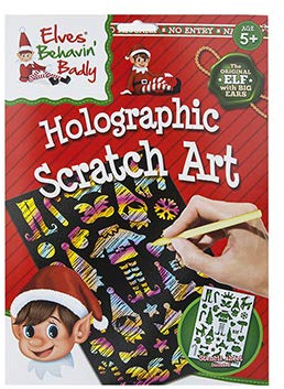 Elves Behavin' Badly 500046 Scratch Art Set | Elf Holographic | 1pc. Accessory, Multicolor