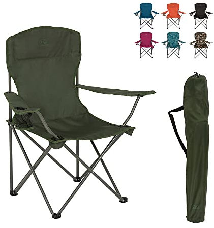 Highlander Folding Camping Chair - Compact and Lightweight - 2.2kg - Durable steel frame holds up to 45 times its mass - Enjoy comfortable sitting while enjoying an outdoor