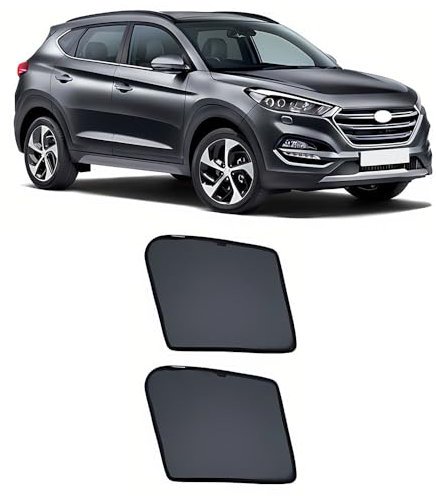 TUNEZ® Sonnenschirme - Benutzerdefinierte Seitenfenster Sonnenschirme Magnetische Sonnenschutz Heckklappe Seitenwagen (Kompatibel mit Hyundai Tucson, TL Jahr 2015-2020)