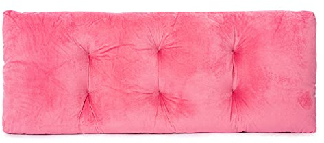 JAMPAYANG Bankkissen, rutschfeste, getuftete Bankkissen für Schaukel, Schuhaufbewahrung, Fenstersitz (91,4 x 35,6 cm, Rosa)