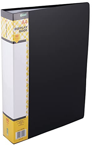 D.RECT Sichtbuch PP A4 | 80 Hüllen | Sichtmappe | Solid | Präsentationsordner | Angebotsmappen |Schwarz