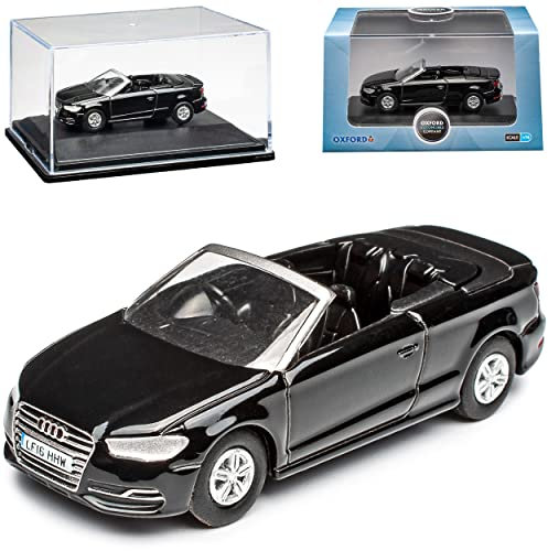 NEW A*U*D*I A3 S3 8V Cabrio Schwarz Modell 2012-2020 1/76 Oxford Modell Auto mit individiuellem Wunschkennzeichen