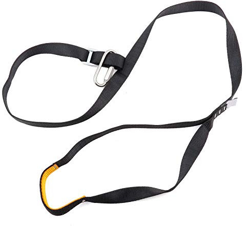Nimomo Verstellbares sicheres Steiggerät für den Außenbereich, Kletterpedal-Gürtelschlinge, Schlinge, Fußschlaufe, Gurtschlinge, Klettersteigklemme, für Bergsteigen im Freien, Klettern, Expedition