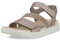 Ecco Womens Flowt 273713 Leather Textile Grey Rose Metallic Sandals 6.5-7 UK