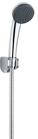 Blue Canyon Austin Single Function Hand Shower + 1.5m Hose & Bracket, Chrome Shower Kits & Riser Rails, High-Pressure Water Flow, Adjustable Shower Handset, Shower Head and Hose Set Rail