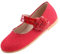 EIGHT KM Scarpe da Bambina Piccola Mary Jane Principessa da Sposa Ballerine EKM7063 Scintillante Luccichio Fiore Camelia Minerva Rosso EU Taglia 22