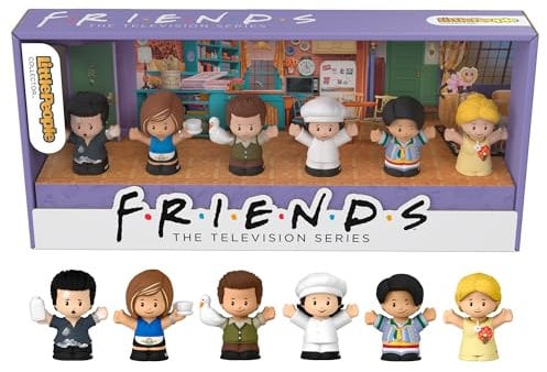 Little People COLLECTOR Friends TV Series Special Edition Figure Set for Adults & Fans, 6 Characters in a Display Gift Package, HPH05