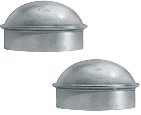 VIVIDA 4 Fence Post Caps, Chain Link Post Caps, Galvanized Steel, for 4 OD Pipe, Chain Link Fence Parts, 2 PCS