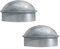 10,2 cm Pfostenkappe für Maschendrahtzaun, VIVIDA Zaunklemmen-Pfostenkappen, verzinkter Stahl, für 10,2 cm OD Pfosten/Rohr, 2 Stück