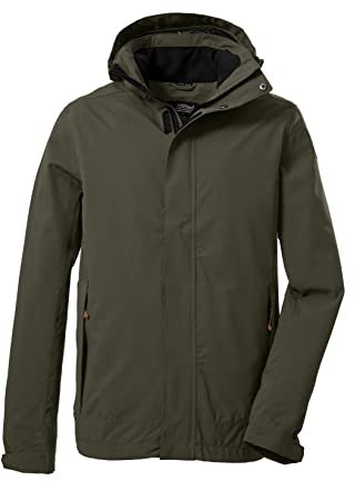 Killtec Herren Funktionsjacke/Outdoorjacke mit abzippbarer Kapuze KOS 87 MN JCKT_XENIOS; dunkeloliv, M, 39147-000