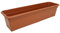MePla Blumenkasten Balcony Standard Länge 60 cm, Breite 16,7 cm, Terra, wetterfest aus UV-beständigem Kunststoff