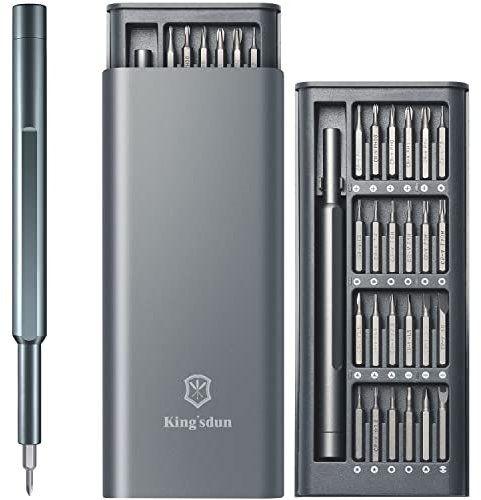 Precision Screwdriver Set, Small Screwdriver with Torx Phillips Head & Flathead, Repair Tool Kit with Magnetic Bits for Electronics, PC, Watch, Jewelry, DIY Projects and Home Repairing