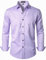 LucMatton Herrenhemd, formell, dehnbar, knitterfrei, langärmelig, schmale Passform, Button-Down-Shirt, für Hochzeit, Party, Helles Violett, L