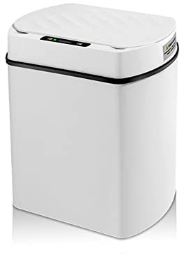 LIZZOT Cubo de Basura Inteligente para Cocina Casa Hogar Inteligente Cubo de Basura Papelera BañO Sensor AutomáTico Cubo de Basura 13L