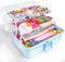 LINAYE 3000+Pcs Bastelset für Kinder Bastelbox Bastelmaterial Set,Bastelkoffer Gehören Pompons,Pfeifenreiniger,Scrapbooking Basteln Kinder Alter 4 bis 10 Geschenk für Junge Mädchen Bastelbedarf Blau