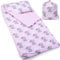 PinkZebra Schlafsack Kinder 140 x 75 cm + Kissenbezug 60 x 40 cm & Beutel, Indoor für Kindertagesstätte Kindergarten Deckenschlafsack, 3-8 Jahre (bis 135 cm Kindergröße), Öko-Tex, It's A Girl