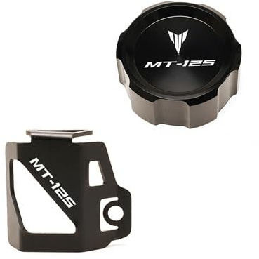 Protector depósito líquido para Yam&aha MT125 MT 125 MT-125 2008-2019 Tapa De Cubierta De Depósito De Líquido De Freno Trasero De Motocicleta Y Protector De Cubierta