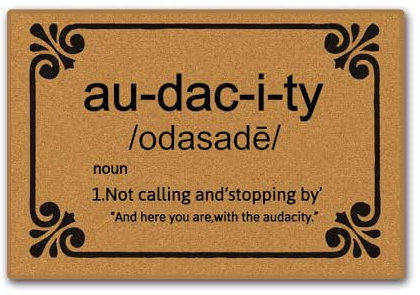 Audactidy Door mat Outdoor Entrance,Funny Doormat,Indoor Outdoor Floor Mat Fall Front Door mat,Indoor Entrance Rubber Rugs Washable Patio Home Decoration