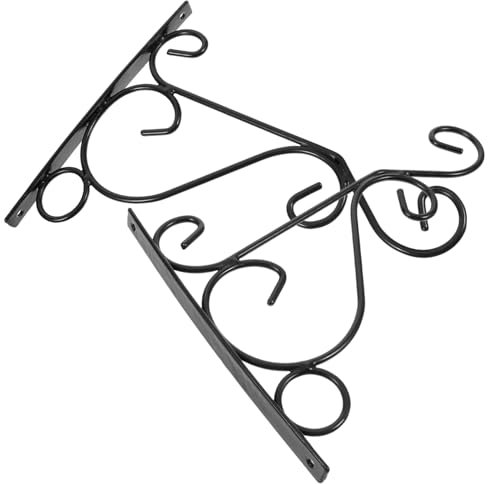 Supvox 2stücke Hängende Pflanzenhalterung Eisen Wandmontage Haken Laternen Aufhänger Pflanzenwandhalter Modernes Design Für Innen Außenbereich