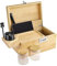 HAMON Caja grande de bambú con cerradura de combinación, juego de cajas de almacenamiento de madera, juego de caja de bambú con cerradura decorativa con recipiente de cristal y bandeja, regalo para