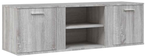 vidaXL Mueble de TV de Madera de ingeniería Gris Sonoma 120x34x37 cm